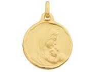 Médaille Vierge Or Jaune 375 Ronde Polie Satinée 809700 - Réf. 809700