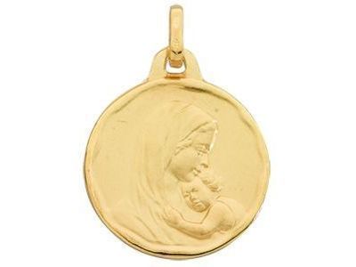Médaille Vierge Or Jaune 375 Ronde Polie Satinée 809700 - Réf. 809700