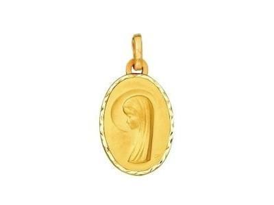 Médaille Vierge ovale or jaune 750 - 588000 - Réf. 588000