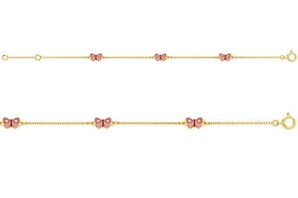 Bracelet Enfant Fleurs Ajourées, Or jaune 750 - Bambins