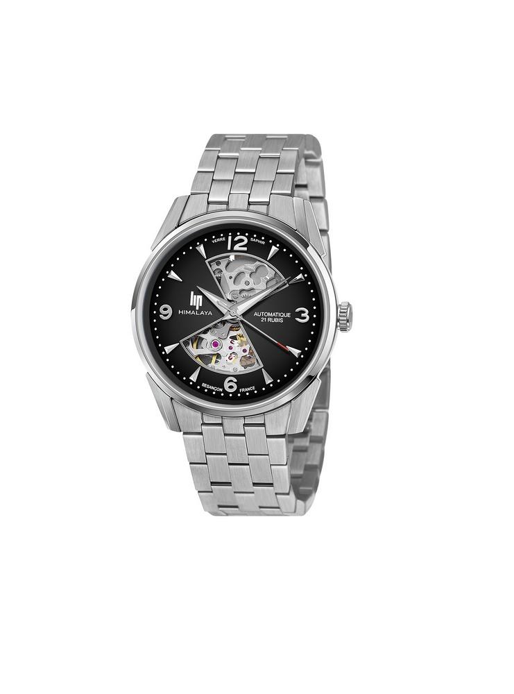 Lip Himalaya Orologio Automatico Scheletro 40 Mm – Quadrante A Clessidra Nero Con Cinturino