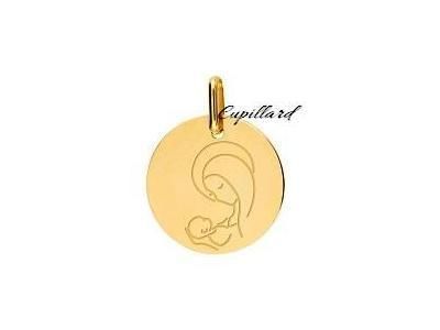 Médaille Vierge A l'Enfant Or Jaune 375 Lucas Lucor XR1512 - Réf. XR1512