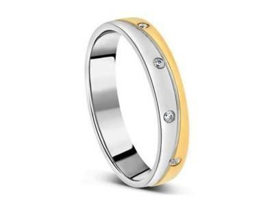 Alliance Bicolore Or 750 Poli Diamants Naturels Fair'Belle - 3737059 - Réf. 3737059