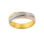 Alliance Croisée Dame 3 Ors 750 Diamants 0.32 Ct Girard - 3R012TB4 - Réf. 3R012TB4