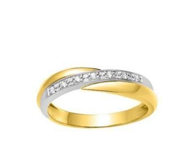 Alliance Croisée Diamant Or Bicolore 750 Girard - 35750BO - Réf. 35750BO