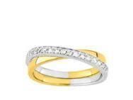 Alliance Croisée Or 750 Bicolore Diamants Girard - 3R001XB4 - Réf. 3R001XB4