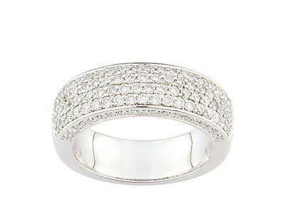 Alliance Dame Diamants Sertis Grains 0.97 Ct Or Blanc 750 Girard - 3V001GB2 - Réf. 3V001GB2