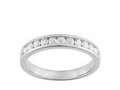 Alliance Demi Tour Diamant Rail 0,40 Ct Or Gris 750 Girard - 3L027GB2 - Réf. 3L027GB2