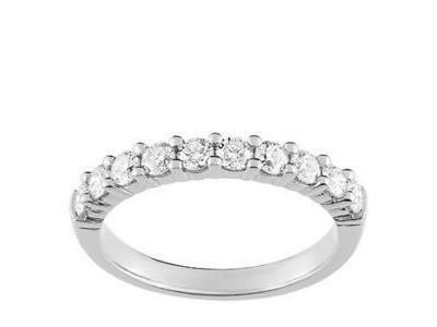 Alliance Demi Tour Diamant Serti griffes 0.60 Ct Or Gris 750 Girard - 3L038GB2 - Réf. 3L038GB2