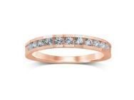 Alliance Demi-Tour Diamants Or Rose 750 Rail Facetté - WHK020H-18P - Réf. WHK020H-18P