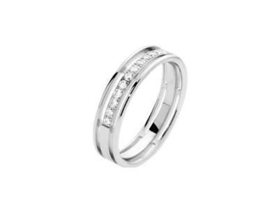 Alliance Demi-Tour Or Gris 750 Diamants - 2730125 - Réf. 2730125