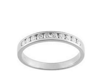 Alliance Demi Tour Rail Diamant 0,30 Ct Or Gris 750 Palladié Girard - 3L026GB2 - Réf. 3L026GB2