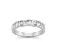 Alliance Diamant Baguette 0,75 Ct Serti Rail Or Gris 750 Girard - 35030GO - Réf. 35030GO