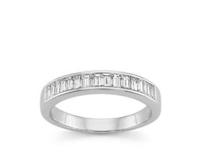 Alliance Diamant Baguette 0,75 Ct Serti Rail Or Gris 750 Girard - 35030GO - Réf. 35030GO