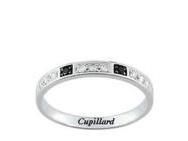 Alliance Diamant Blanc Et Noir Or Gris Palladié 750 Girard - 3C135DBX - Réf. 3C135DBX