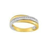 Alliance Diamant Croisée Or Bicolore 750 Girard - 35201BO - Réf. 35201BO