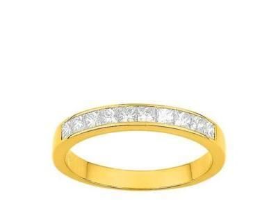 Alliance Diamant Princesse 0,70 Ct Or Jaune 750 Serti Rail Girard - 35035BO - Réf. 35035BO