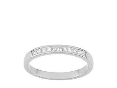 Alliance Diamant Princesse Serti Rail Or Gris 750 Girard - 35033GO - Réf. 35033GO