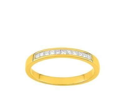 Alliance Diamant Princesse Serti Rail Or Jaune 750 Girard - 35033BO - Réf. 35033BO
