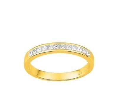 Alliance Diamant Princesses 0.50 Ct Serti Rail Or Jaune 750 Girard - 35034BO - Réf. 35034BO