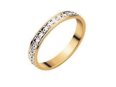 Alliance en Or 750 Bicolore et Diamantée - 2011139 - Réf. 2011139