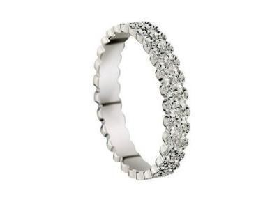 Alliance en Or Gris 750 Effet Diamanté 3,5 mm Fairbelle - 2019545 - Réf. 2019545