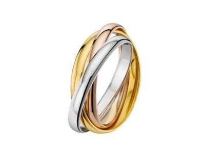 Alliance Entrelacée 3 Anneaux 3 Ors 750 Fair'Belle - 210253 - Réf. 210253