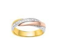 Alliance Femme 3 Ors 18 Carats & Diamants Fils Croisés Girard - 35757BO - Réf. 35757BO