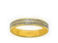 Alliance Femme Or 750 Bicolore Diamanté 3.5 mm Girard - 3357135 - Réf. 3357135