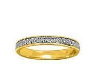 Alliance Femme Or 750 Bicolore Diamantée 3 mm Girard - 3361830 - Réf. 3361830