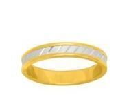 Alliance Femme Or Bicolore 750 Mat Et Poli Girard - 3353335 - Réf. 3353335