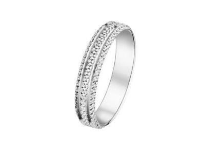 Alliance Femme Or Blanc 750 Effet Diamanté Fair'Belle - 2124735 - Réf. 2124735