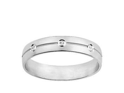 Alliance Femme Or Gris Palladié 750 Poli Diamanté Girard - 3Y123G40 - Réf. 3Y123G40