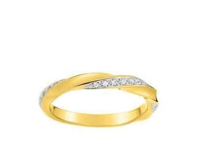 Alliance Femme Torsadée Or Bicolore 750 Diamant Naturel Girard - 3C021BB4 - Réf. 3C021BB4