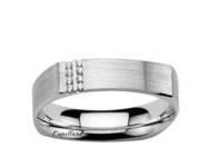 Alliance Homme Carrée Or blanc 750 Diamant Fair'Belle -  3815085 - Réf. 3815085