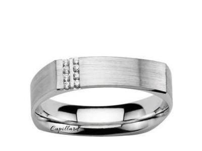 Alliance Homme Carrée Or blanc 750 Diamant Fair'Belle -  3815085 - Réf. 3815085