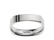 Alliance Homme Carrée Or Blanc 750 Diamant Noir Fair'Belle - 3814085 - Réf. 3814085