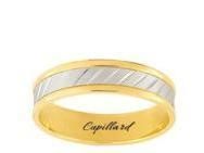 Alliance Homme Or Bicolore 750 Mat Poli 4,5 mm Girard - 3353345 - Réf. 3353345