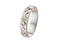 Alliance Homme Or Bicolore 750 Mat Poli Fairbelle - 2125729 - Réf. 2125729