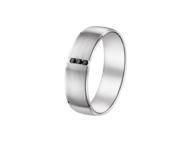 Alliance Homme Or Gris 750 Diamant Noir Fair'Belle - 3736035 - Réf. 3736035