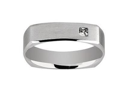 Alliance Homme Or Gris 750 Diamant Princesse FairBelle - 2735015 - Réf. 2735015