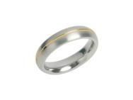 Alliance Mixte Bombée Titane Mat Filet Plaqué Or Jaune - 0130-02 - Réf. 0130 02