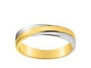 Alliance Mixte Croisée Or Bicolore 750 Girard - 3Y008X45 - Réf. 3Y008X45