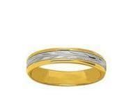 Alliance Mixte Or 750 Bicolore Mate/Polie 4 mm Girard - 3354040 - Réf. 3354040