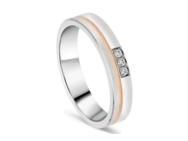 Alliance Or 750 Rose et Gris Diamants Naturels - 2645039 - Réf. 2645039