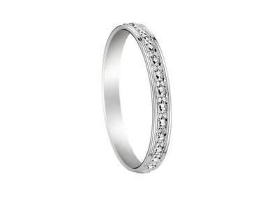 Alliance Or Gris 750 Effet Diamanté Fair'Belle- 2017935 - Réf. 2017935