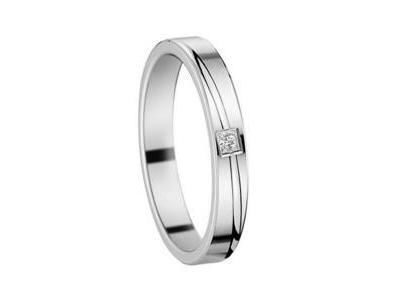 Alliance Or Gris 750 Serti d'un Diamant Fair'belle - 2701015 - Réf. 2701015