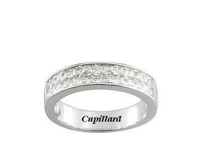 Alliance Rail 2 Rangs Diamant Princesse 1 Carat Or Gris 750 Girard - 35095GO - Réf. 35095GO