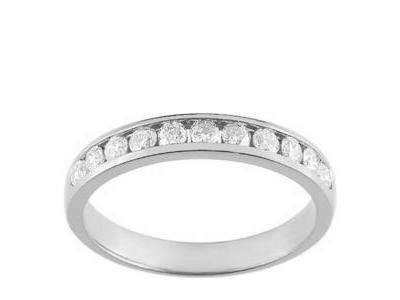 Alliance Rail Diamant 0,50 Ct Or Gris 750 Demi Tour Girard - 3L028GB2 - Réf. 3L028GB2