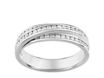 Alliance Rail Diamant Croisée Or Gris Palladié 750 Girard - 3R016GB4 - Réf. 3R016GB4